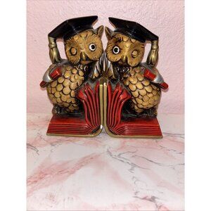 MCM Ceramic Owl Graduation Winking Owls Red Made In Japan